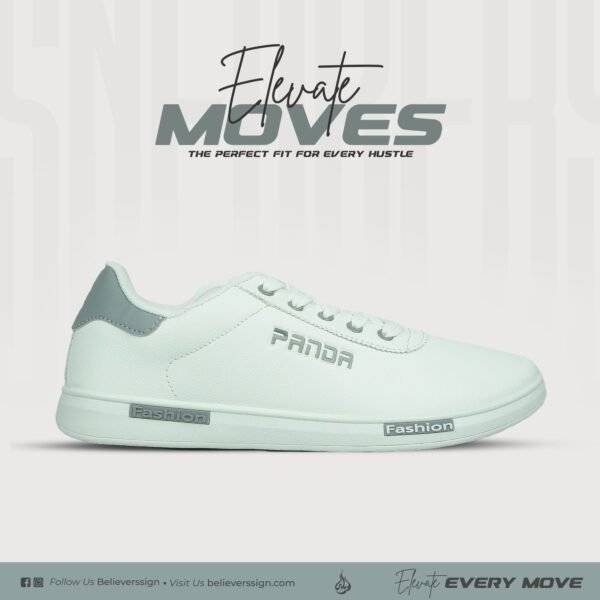 Premium Exclusive Sneakers - 8052 White & Gray